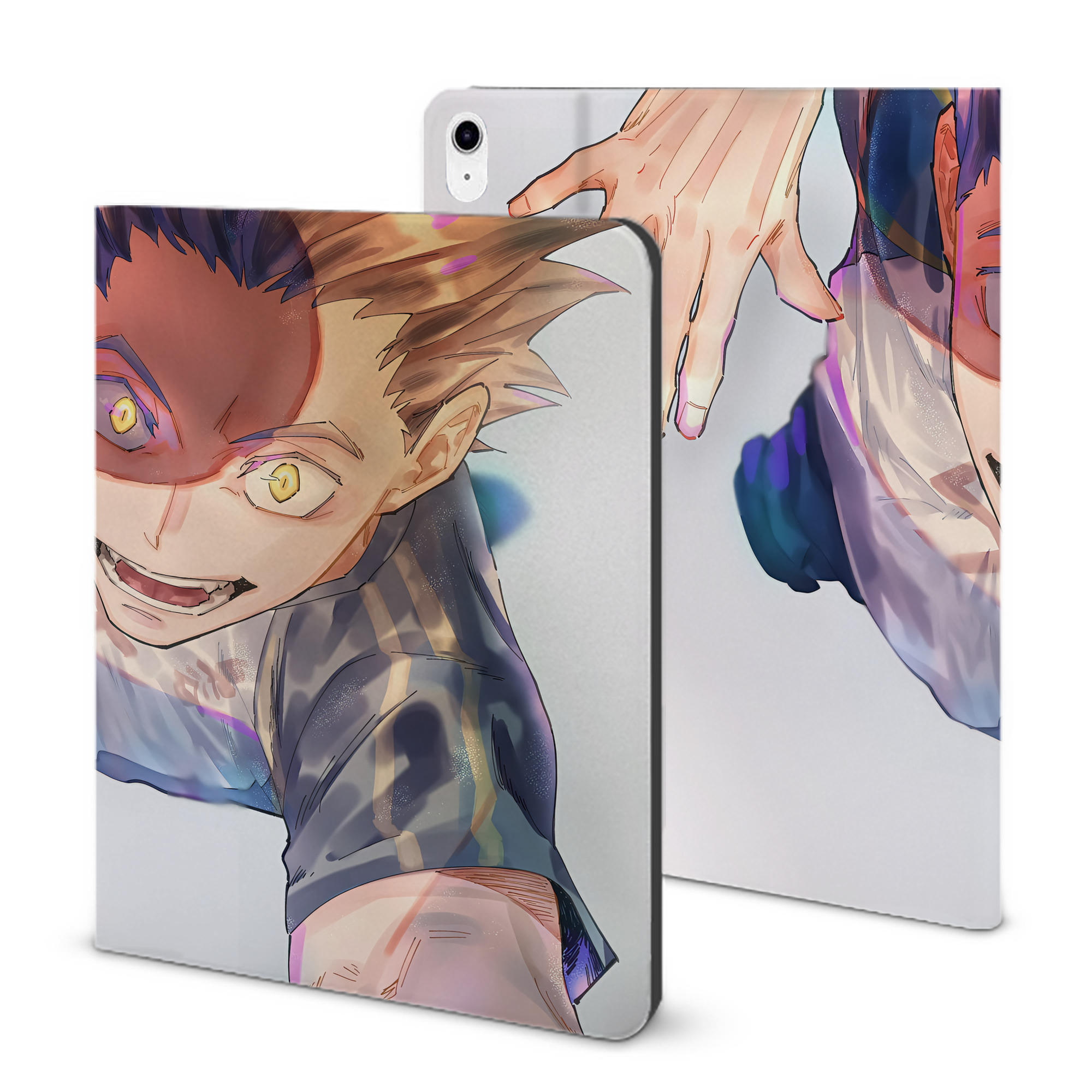 （画像用） ハイキュー!! Haikyu!! IPad ケース ブック型 PUレザー TPU 耐衝撃 軽量 薄型 ペン収納なし 全面保護 IPad 各モデル対応